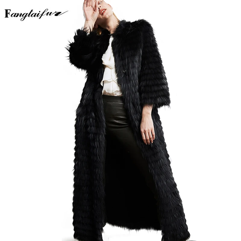 Fang Tai Fur Fox Fur Coat Warm O-Neck Long Sleeve Fox Coats Sense of level Slim Elegant mystery Black Long Fox Fur Coats
Fang Tai Fur Fox Fur Coat Warm O-Neck Long Sleeve Fox Coats Sense of level Slim Elegant mystery Black Long Fox Fur Coats