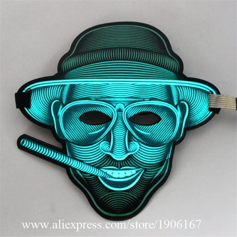 LED Voice Control Luminous Mask Nightclub Masquerade Fluorescent LED Light Mask Illuminated Stage Performance Halloween Mask
LED Voice Control Luminous Mask Nightclub Masquerade Fluorescent LED Light Mask Illuminated Stage Performance Halloween Mask