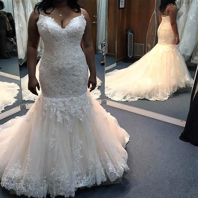 Sexy Sweetheart Spaghetti Straps African Wedding Dress Mermaid 2023 Lace Corset Bridal Gowns Plus Size Mariage robe de mariee
Sexy Sweetheart Spaghetti Straps African Wedding Dress Mermaid 2023 Lace Corset Bridal Gowns Plus Size Mariage robe de mariee