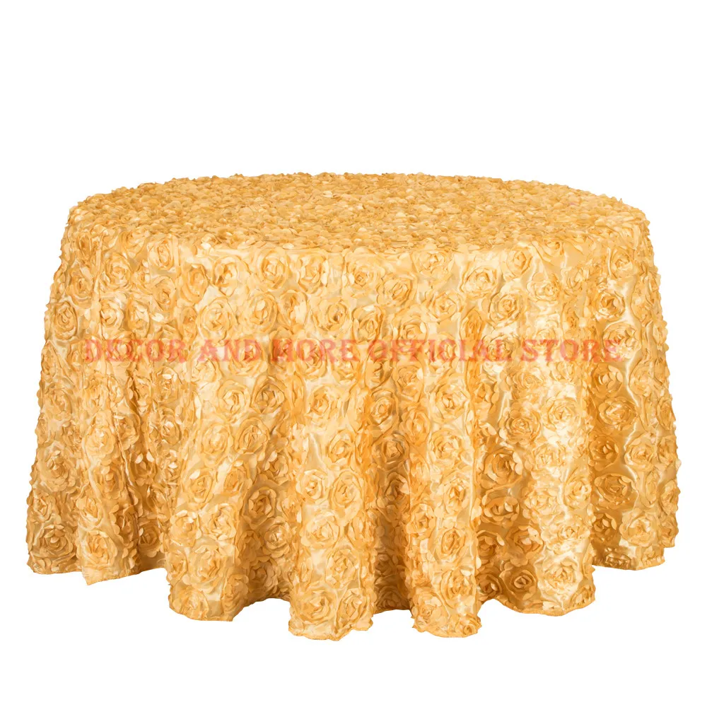 1PCS Decor Hotel Party Wedding Round Tablecloth 3D Rosette Embroidery Table Cloths Blue Purple Gold Pink Satin Table Covers
1PCS Decor Hotel Party Wedding Round Tablecloth 3D Rosette Embroidery Table Cloths Blue Purple Gold Pink Satin Table Covers