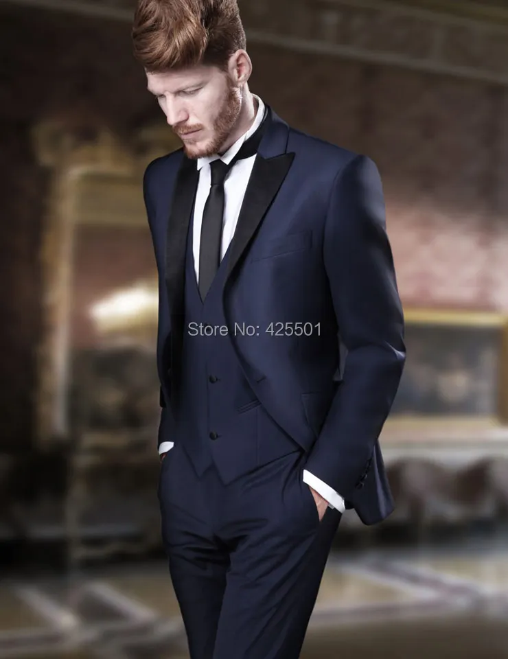 (Jackets+vest+Pants+tie) 2020 New Arrival Navy Blue Men Suit Groom Mens Slim Fit Business Wedding Suit Men Custom Made Tuxedo
(Jackets+vest+Pants+tie) 2020 New Arrival Navy Blue Men Suit Groom Mens Slim Fit Business Wedding Suit Men Custom Made Tuxedo