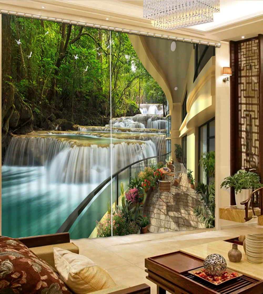 grommet top curtains Waterfall scenery modern living room curtains Bedroom decoration luxury home
grommet top curtains Waterfall scenery modern living room curtains Bedroom decoration luxury home