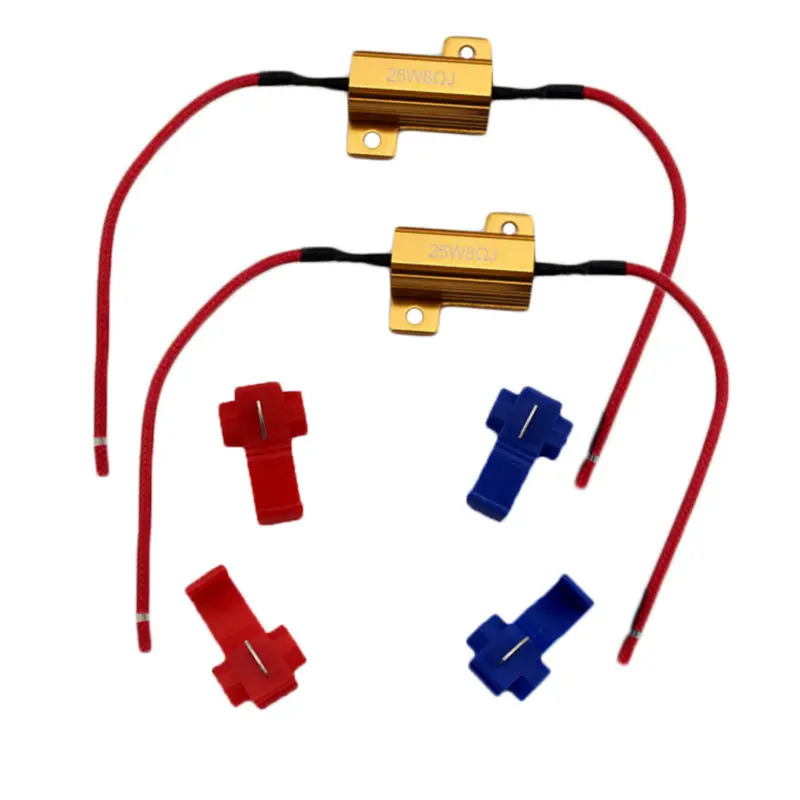 2PCS/Set 25W 50w 6Ohm 8Ohm 25Ohm Load Resistors LED Light Warning Fix For LED Marker Lamp Wedge Bulbs Turn Signal Fix Hyperflash
2PCS/Set 25W 50w 6Ohm 8Ohm 25Ohm Load Resistors LED Light Warning Fix For LED Marker Lamp Wedge Bulbs Turn Signal Fix Hyperflash