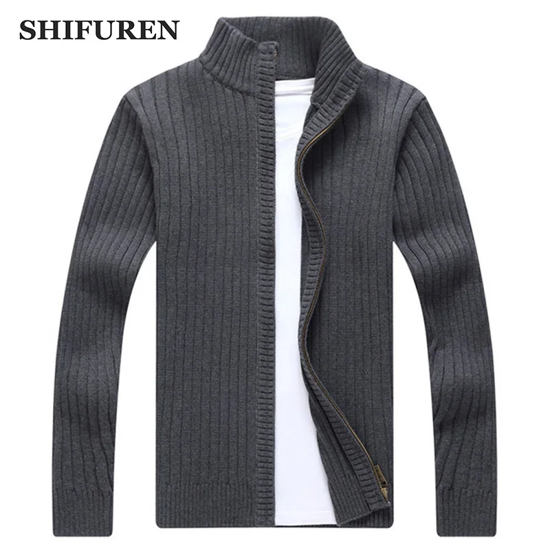 SHIFUREN 2018 New Men's Sweater Cardigan Coats Autumn Winter Outerwear Long Sleeve Zipper Knitted Jacket Solid Color Size S-XXL
SHIFUREN 2018 New Men's Sweater Cardigan Coats Autumn Winter Outerwear Long Sleeve Zipper Knitted Jacket Solid Color Size S-XXL
