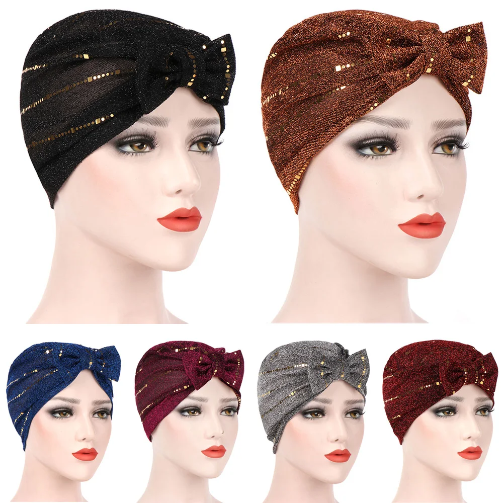 Women Ladies Stylish Bow Sequin Turban Hats Headwear Hair Head Wrap Caps HATQD0063
Women Ladies Stylish Bow Sequin Turban Hats Headwear Hair Head Wrap Caps HATQD0063