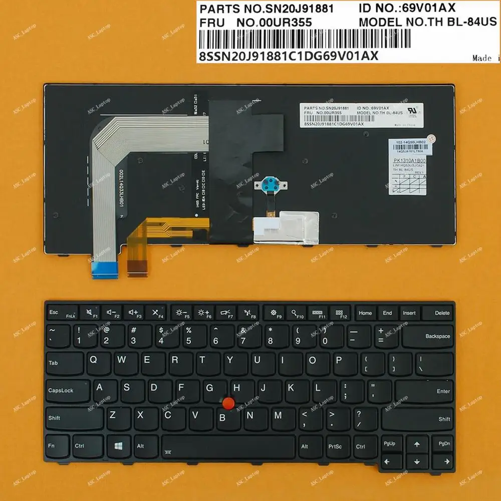 Новая клавиатура QWERTY США для ноутбука Lenovo ThinkPad T460p T470p, 6 винтов, подсветка, черная рамка, черная, с точечной палочкой
Новая клавиатура QWERTY США для ноутбука Lenovo ThinkPad T460p T470p, 6 винтов, подсветка, черная рамка, черная, с точечной палочкой