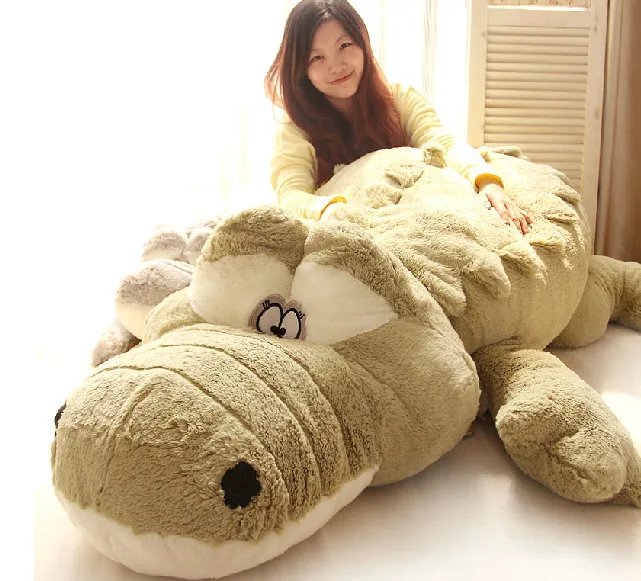huge lovely plush green cartoon crocodile toy big stuffed crocodile doll pillow gift about 200cm 0406
huge lovely plush green cartoon crocodile toy big stuffed crocodile doll pillow gift about 200cm 0406