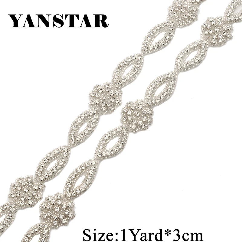 YANSTAR 10 YARDS Wholesale Silver Rhinestones Appliques Trim For Wedding Dress Belt Rhinestones Appliques For Bridal Sash YS860
YANSTAR 10 YARDS Wholesale Silver Rhinestones Appliques Trim For Wedding Dress Belt Rhinestones Appliques For Bridal Sash YS860