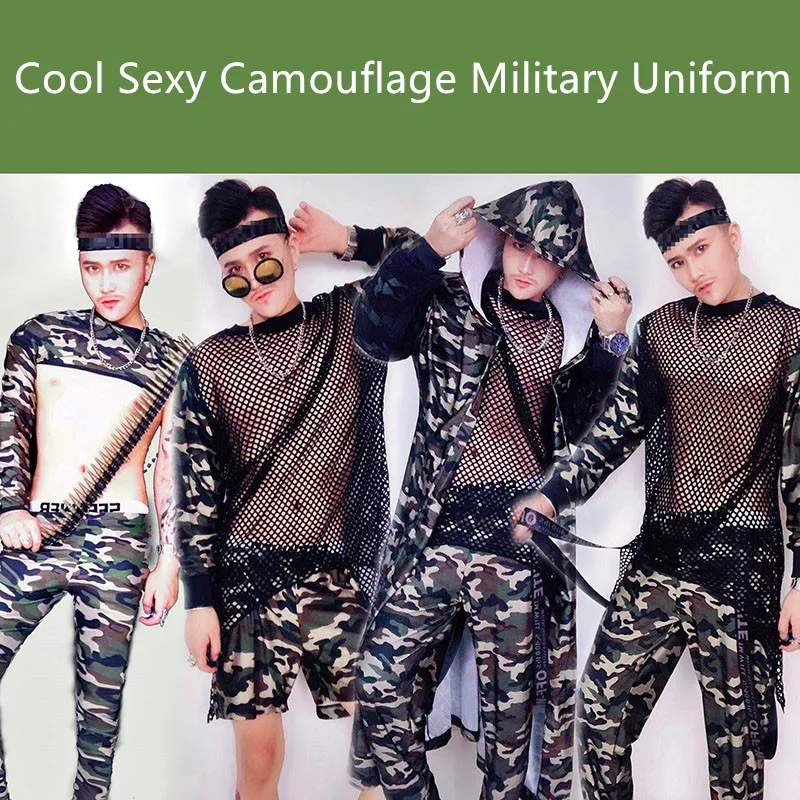 Fashion Man Army style Camouflage Military Uniform Team Party Stage Costume Bar Nightclub Male Singer DJ DS wear Show Dance
Fashion Man Army style Camouflage Military Uniform Team Party Stage Costume Bar Nightclub Male Singer DJ DS wear Show Dance