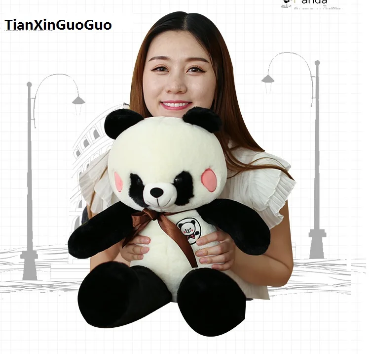 about 55cm lovely panda plush toy silk belt panda soft doll throw pillow birthday gift b1252
about 55cm lovely panda plush toy silk belt panda soft doll throw pillow birthday gift b1252