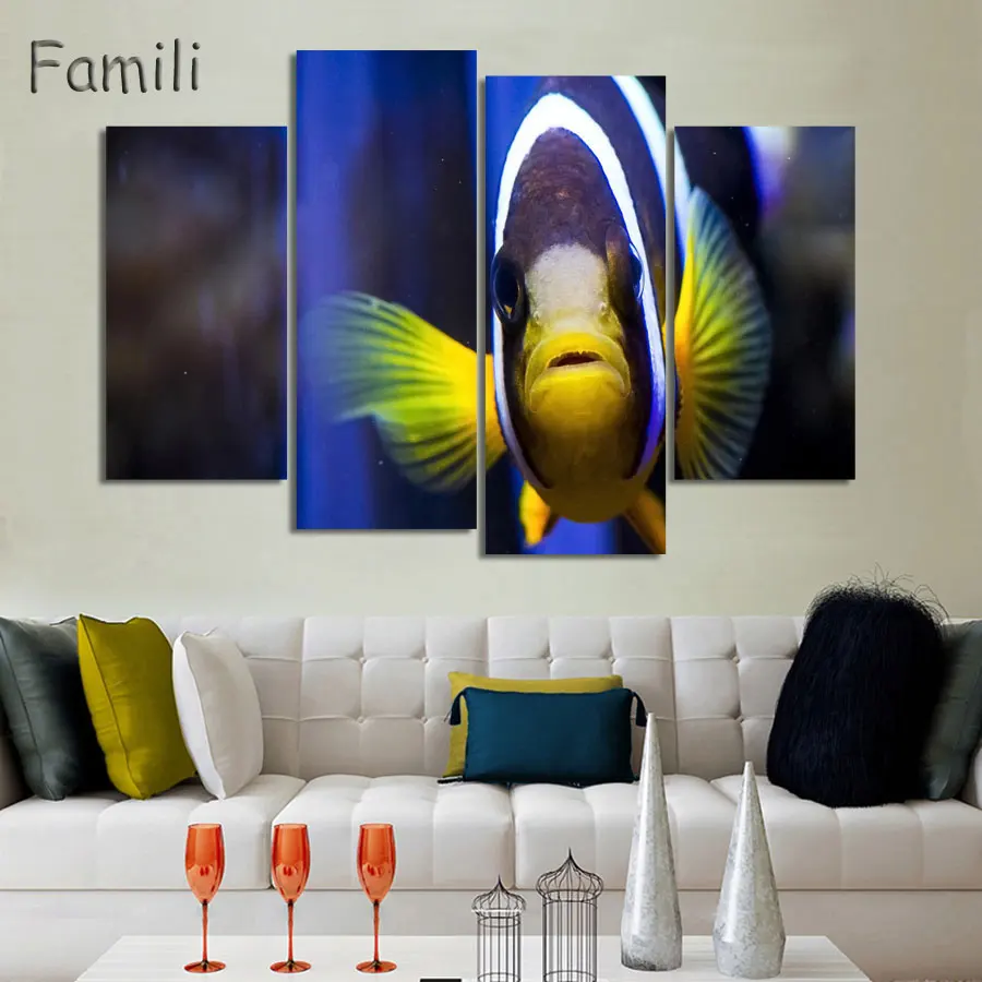 4 Panel No Frame Modern Wall Pictures For Living Room Canvas Print Oil Paintings The underwater world Fish Art Modular Pictures
4 Panel No Frame Modern Wall Pictures For Living Room Canvas Print Oil Paintings The underwater world Fish Art Modular Pictures