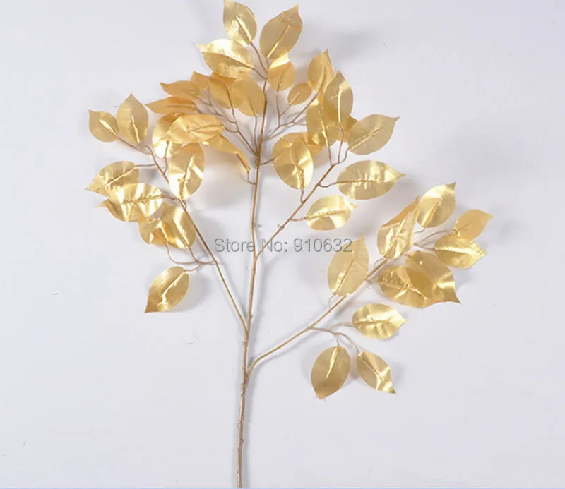12pcs 55cm Length Gold Banyan Tree Leaf Leaves Branch Artificial Silk For Wedding Home Office Party Christmas Decoration Supply
12pcs 55cm Length Gold Banyan Tree Leaf Leaves Branch Artificial Silk For Wedding Home Office Party Christmas Decoration Supply