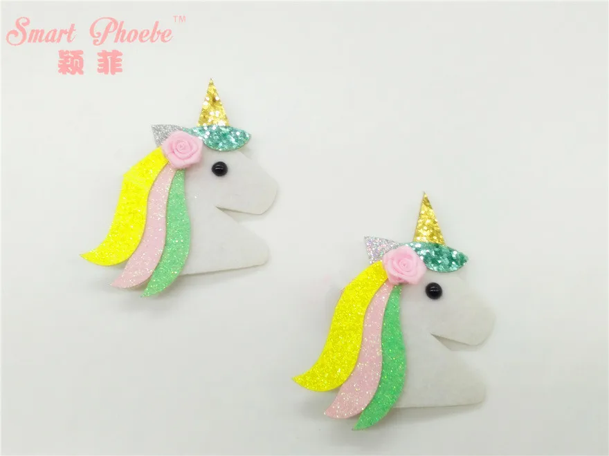 50pcs Fashion Cute Felt Floral Unicorn DIY Parts Kawaii Solid Flower Glitter Uncorn Horse DIY Hairpins Accessories Materials
50pcs Fashion Cute Felt Floral Unicorn DIY Parts Kawaii Solid Flower Glitter Uncorn Horse DIY Hairpins Accessories Materials