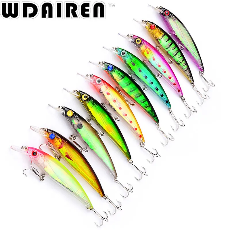 10Pcs/lot Laser Floating Minnow 11cm 13.5g Fishing Lure Artificial Fishing Hard Bait 3D Eyes Wobblers Crankbait ST-219
10Pcs/lot Laser Floating Minnow 11cm 13.5g Fishing Lure Artificial Fishing Hard Bait 3D Eyes Wobblers Crankbait ST-219