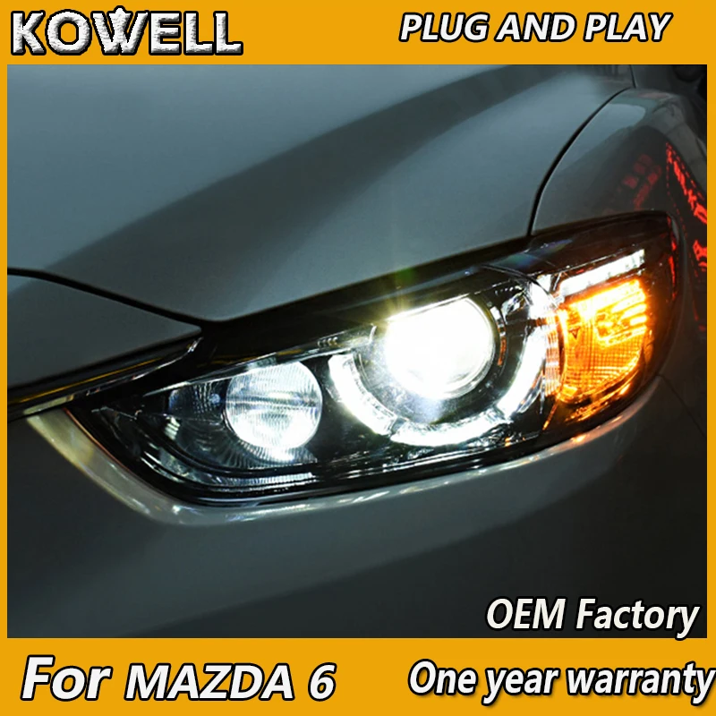 KOWELL Car Styling for MAZDA 6 2014-2016 Headlights ATENZA Head Light DRL Turn Signal Low High Beam Projector Lens
KOWELL Car Styling for MAZDA 6 2014-2016 Headlights ATENZA Head Light DRL Turn Signal Low High Beam Projector Lens
