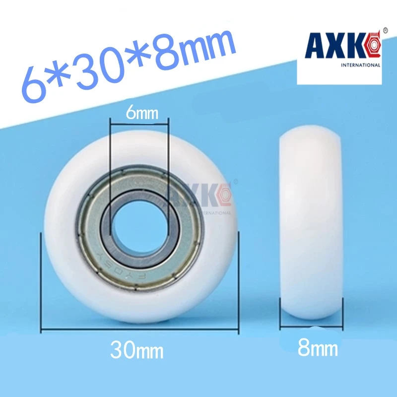 50PCS 6x30x8mm inner diameter of the nylon plastic bearing of circular arc injection plastic pulley 6*30*8mm bt06308 626ZZ 626
50PCS 6x30x8mm inner diameter of the nylon plastic bearing of circular arc injection plastic pulley 6*30*8mm bt06308 626ZZ 626