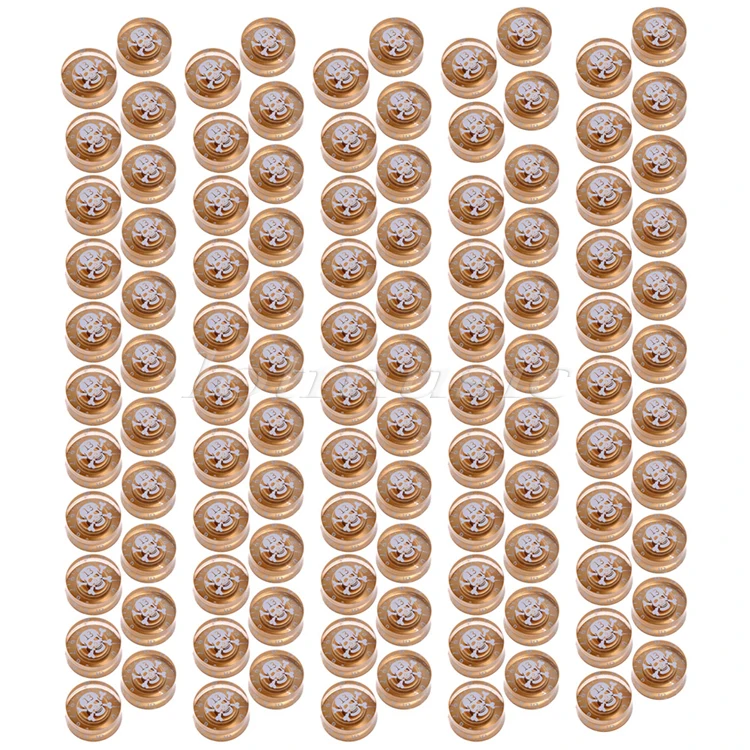 100Pcs New Style Gold/ skull Logo Knobs for Electric Guitar Parts
100Pcs New Style Gold/ skull Logo Knobs for Electric Guitar Parts