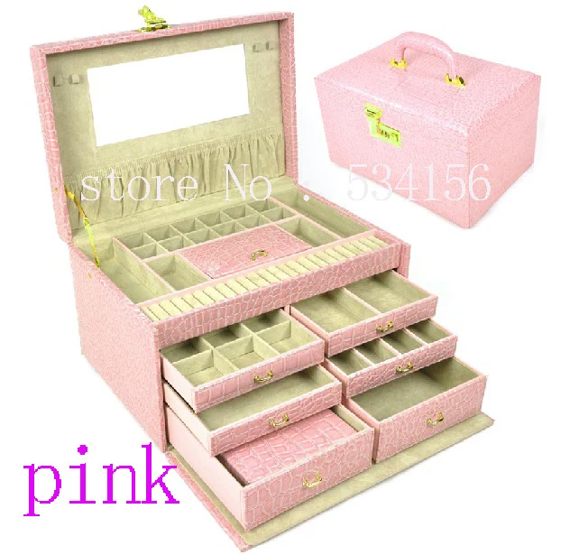 Free shipping Big 4 layers luxurious leather jewelry box earrings jewelry packaging display box gift box (27.5 * 21 * 20.5 cm)
Free shipping Big 4 layers luxurious leather jewelry box earrings jewelry packaging display box gift box (27.5 * 21 * 20.5 cm)