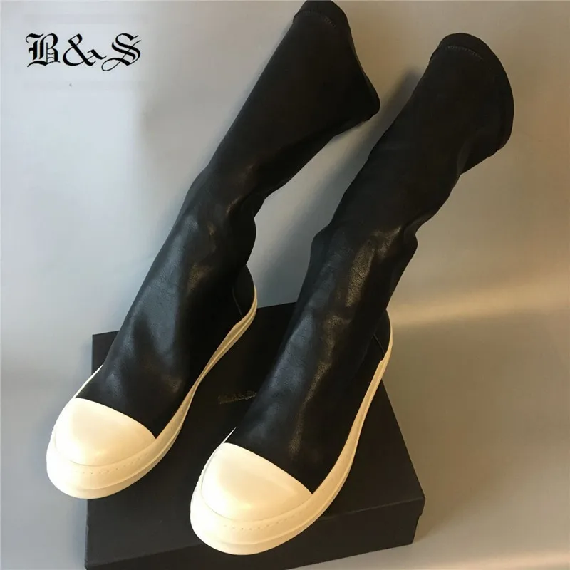 Black& Street Unisex Handmade Street flat Shoes Leather Stretch Fabric High Sock Boots Slip On Slim Trainer sock Boots
Black& Street Unisex Handmade Street flat Shoes Leather Stretch Fabric High Sock Boots Slip On Slim Trainer sock Boots