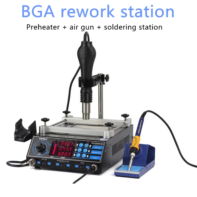 853AAA BGA станция для разборки Горячего Воздуха BGA наладочная станция пистолет горячего воздуха паяльник 3 в 1 горячий воздух 1270 Вт
853AAA BGA станция для разборки Горячего Воздуха BGA наладочная станция пистолет горячего воздуха паяльник 3 в 1 горячий воздух 1270 Вт