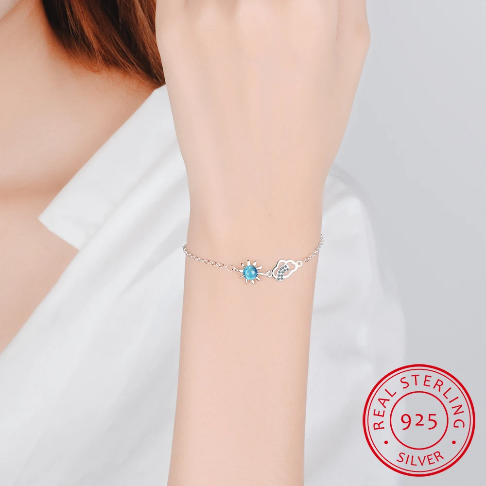 Authentic 100% 925 Silver Bracelets Women Sun Cloud Charms Bracelet Genuine Silver Chain Girl Fine Jewelry
Authentic 100% 925 Silver Bracelets Women Sun Cloud Charms Bracelet Genuine Silver Chain Girl Fine Jewelry
