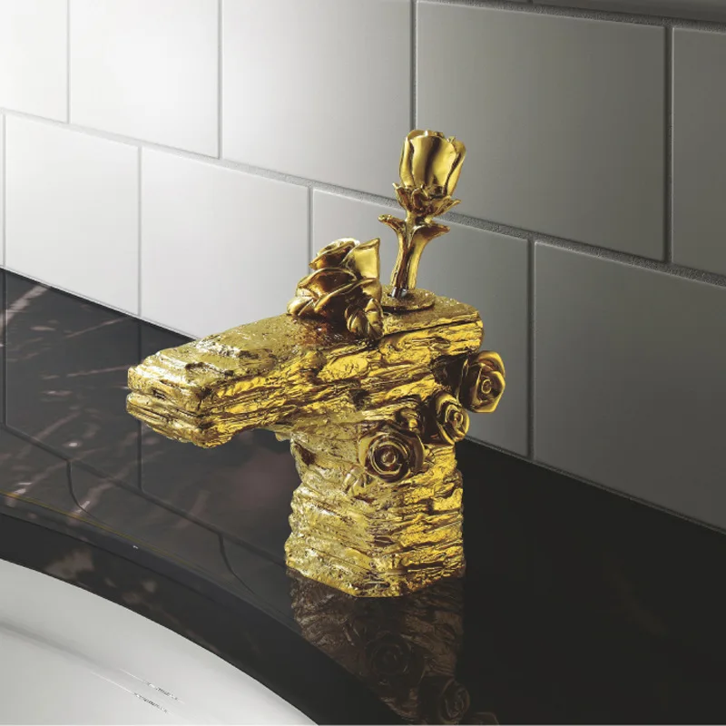 Free ship GOLD Finish Bathroom Sink rose Faucet single hole deck mounted hot and cold water tap
Free ship GOLD Finish Bathroom Sink rose Faucet single hole deck mounted hot and cold water tap