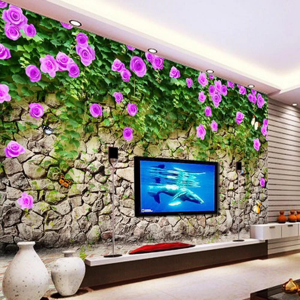3d purple wallcovering rose floral paper for children's room living paper decor landscape flower murals
3d purple wallcovering rose floral paper for children's room living paper decor landscape flower murals