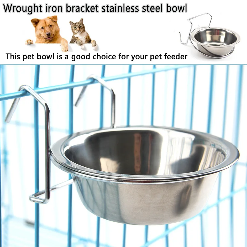 Hanging Pet Bowl Stainless Steel Food Water Bowl Pet Feeder with Hook Cat Dog Cage
Hanging Pet Bowl Stainless Steel Food Water Bowl Pet Feeder with Hook Cat Dog Cage