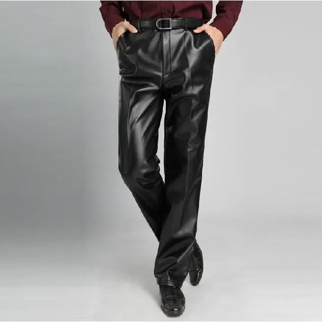 New Male Fashion Leather Pants Mens Loose Plus Velvet Business Casual Trousers Motorcycle Windproof Plus Size Men Pants
New Male Fashion Leather Pants Mens Loose Plus Velvet Business Casual Trousers Motorcycle Windproof Plus Size Men Pants
