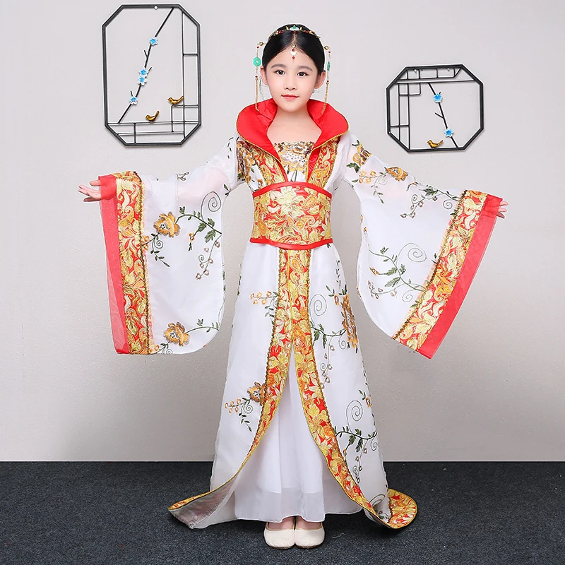 Children Chinese Traditional Princess Dress Female Girl Tang Dynasty Imperial Queen Embroidered Costume Kids Orient Dance Cloth
Children Chinese Traditional Princess Dress Female Girl Tang Dynasty Imperial Queen Embroidered Costume Kids Orient Dance Cloth