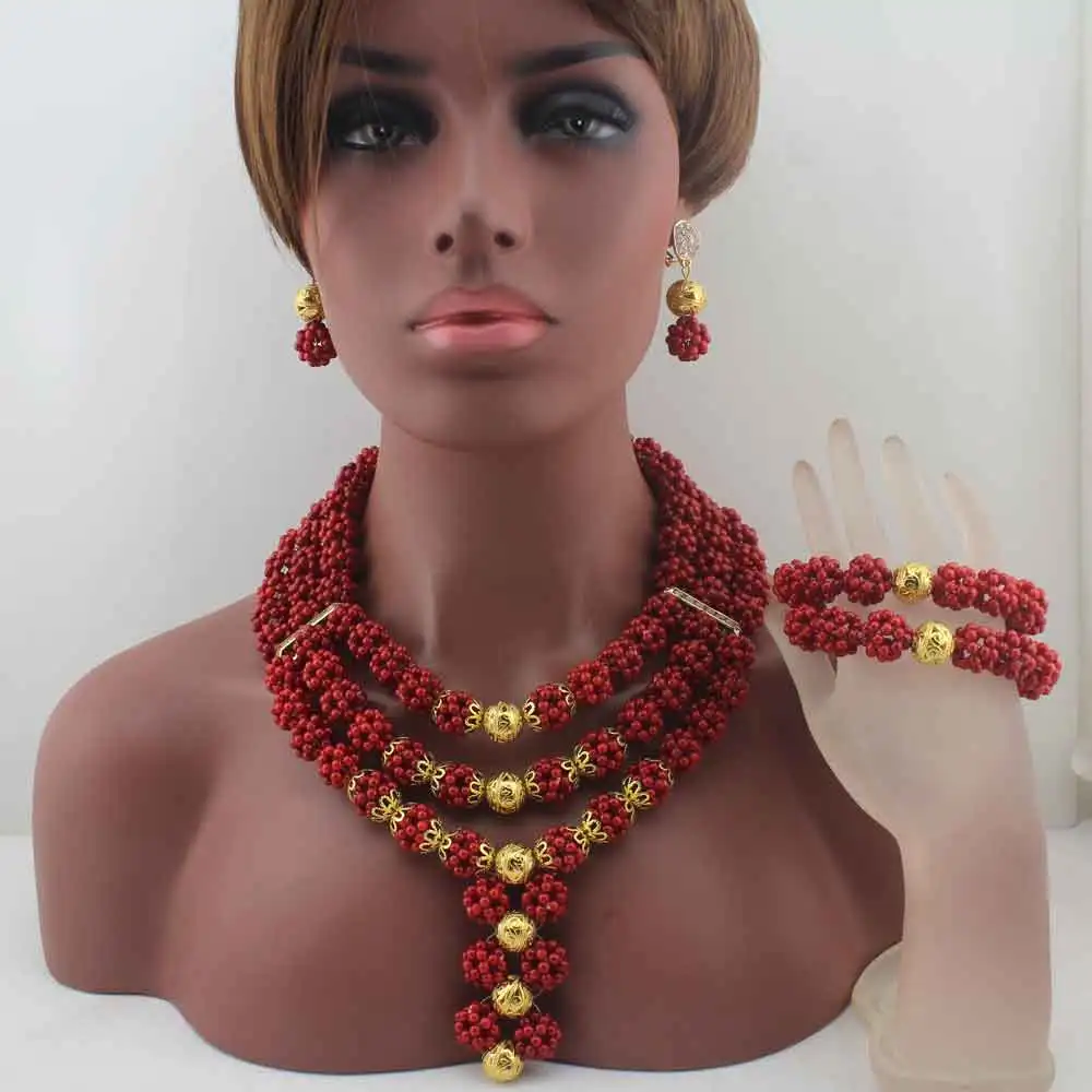 2019 New African Red Coral Beads Jewelry Set earrings Nigerian Wedding Indian Costume Bridal Necklace Set Free Ship W14015
2019 New African Red Coral Beads Jewelry Set earrings Nigerian Wedding Indian Costume Bridal Necklace Set Free Ship W14015