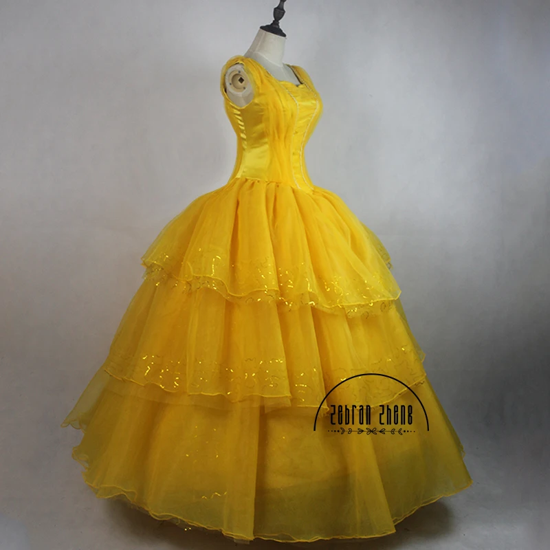 Top Quality New Arrival Moive Belle Princess Yellow Cosplay Costume Dress For Adults Women Custom Made
Top Quality New Arrival Moive Belle Princess Yellow Cosplay Costume Dress For Adults Women Custom Made