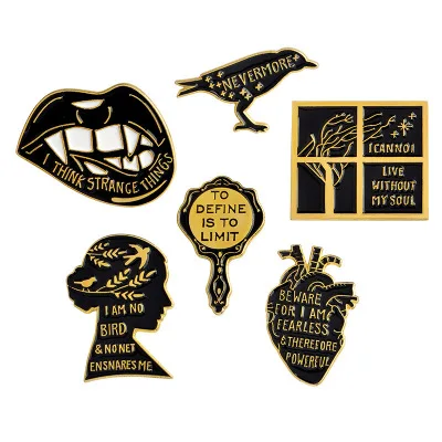 Women Jewelry Balck Princess Birds Mouse Enamal pins Badges Brooches Never More Unisex Brooch Pins Jewelry broche 2019 New
Women Jewelry Balck Princess Birds Mouse Enamal pins Badges Brooches Never More Unisex Brooch Pins Jewelry broche 2019 New