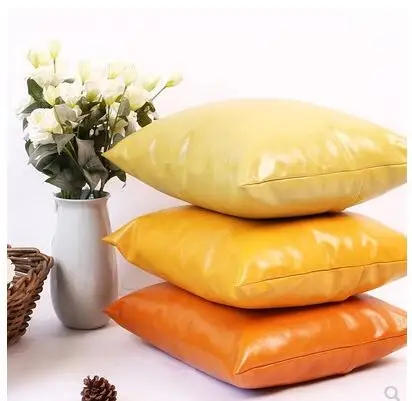 Blue oil wax PU cushion cover Faux leather leather sofa pillowcase Living room yellow home pillowcase
Blue oil wax PU cushion cover Faux leather leather sofa pillowcase Living room yellow home pillowcase
