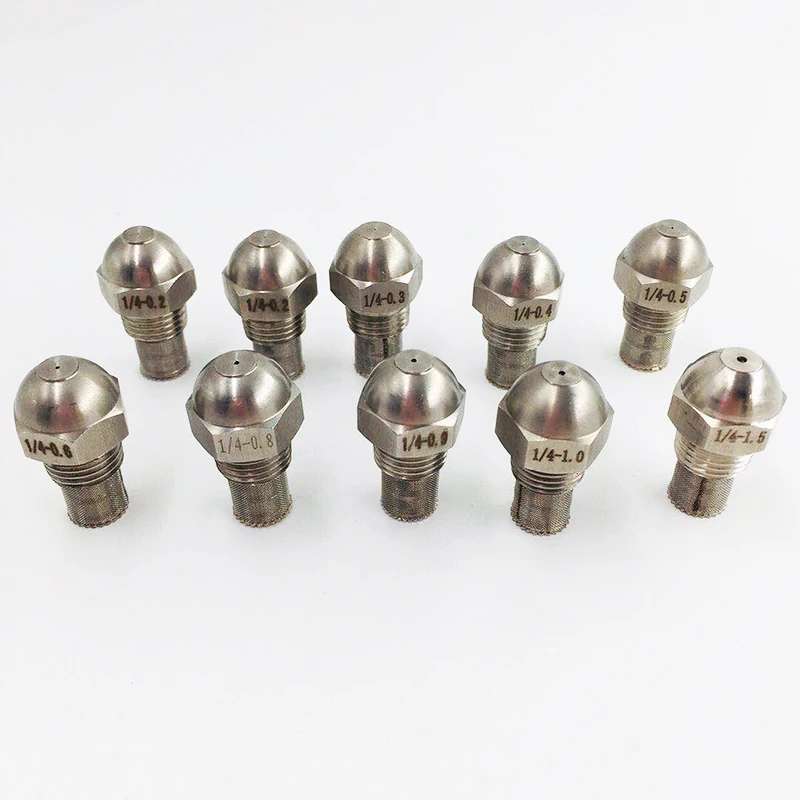1/4 Male Thread Stainless steel fuel nozzle,Burner Fine Atomization Nozzle,mist fog spray nozzle,fuel oil fog nozzle
1/4 Male Thread Stainless steel fuel nozzle,Burner Fine Atomization Nozzle,mist fog spray nozzle,fuel oil fog nozzle