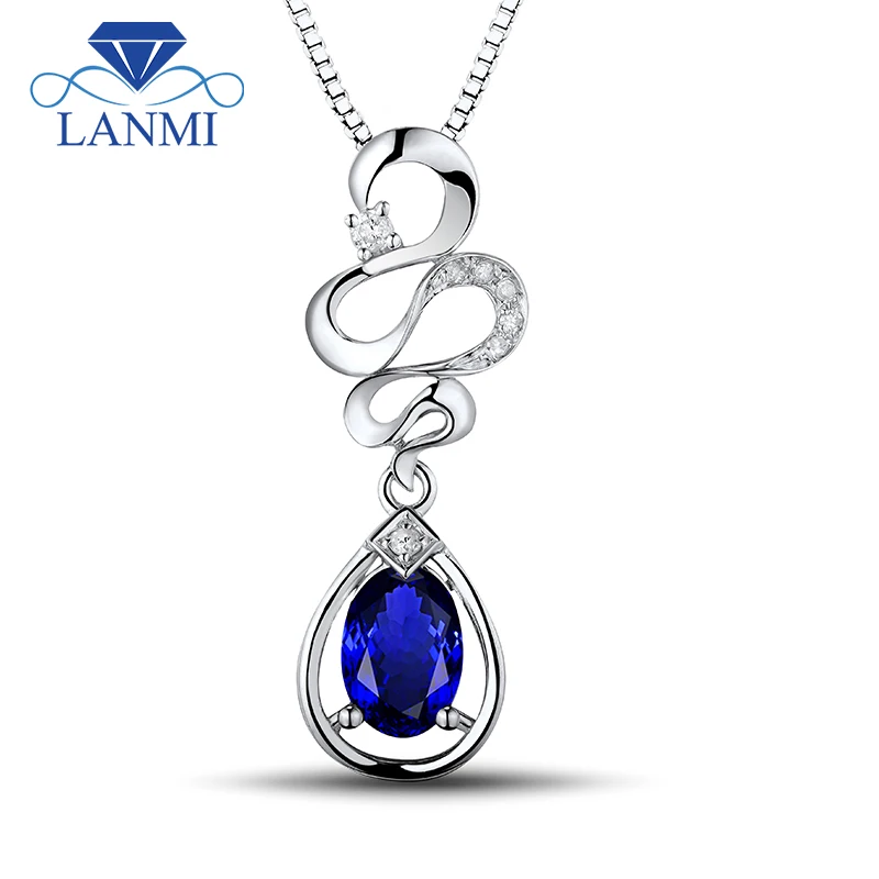 LANMI Fantastic Blue Pendants Necklace Oval 5x7mm Natural Tanzanite Diamonds Solid 18Kt White Gold Pendant Lady
LANMI Fantastic Blue Pendants Necklace Oval 5x7mm Natural Tanzanite Diamonds Solid 18Kt White Gold Pendant Lady