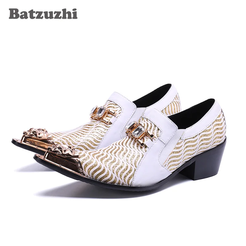Batzuzhi 6.5cm High Heel Men Shoes Zapatos de Hombre Formal Genuine Leather Men Dress Shoes Pointed White Wedding & Party Shoes
Batzuzhi 6.5cm High Heel Men Shoes Zapatos de Hombre Formal Genuine Leather Men Dress Shoes Pointed White Wedding & Party Shoes
