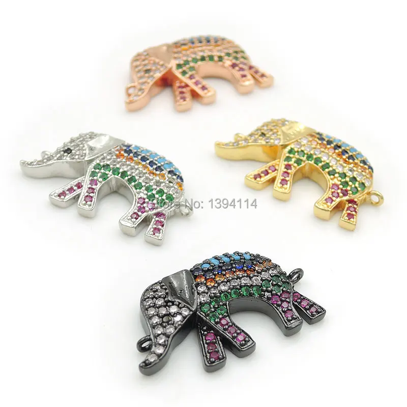 24*13*4mm Micro Pave CZ Of Mixing Colors Elephant Connector Fit For Women As DIY Bracelets Accessory
24*13*4mm Micro Pave CZ Of Mixing Colors Elephant Connector Fit For Women As DIY Bracelets Accessory