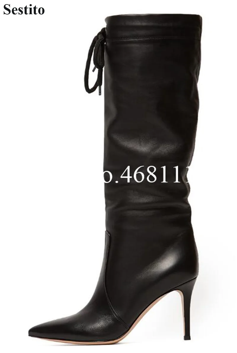 2019 spring new pointed high-heeled European and American style temperament female boots in the banquet catwalk high heels
2019 spring new pointed high-heeled European and American style temperament female boots in the banquet catwalk high heels