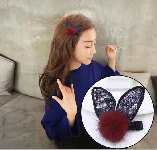 2017 New Hair Clips Fashion Rabbit Ear Mesh Hairclips Fur Pompom Hair Accessories
2017 New Hair Clips Fashion Rabbit Ear Mesh Hairclips Fur Pompom Hair Accessories