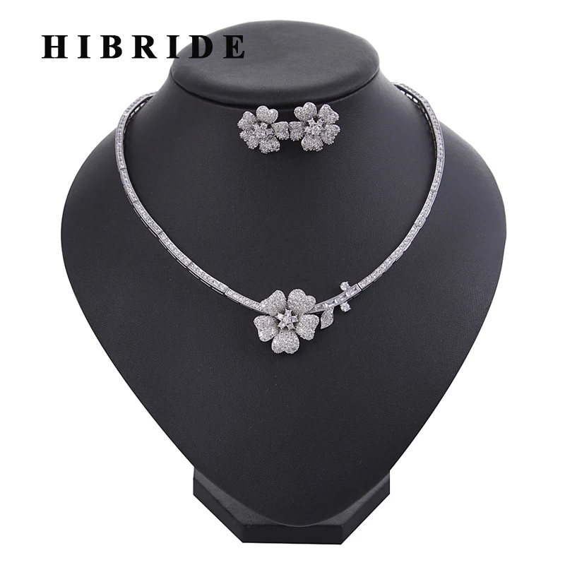 Комплект украшений HIBRIDE с красивым цветочным дизайном для женщин, Свадебные Ювелирные наборы с микро кубическим цирконием, подвеска, серьги...
Комплект украшений HIBRIDE с красивым цветочным дизайном для женщин, Свадебные Ювелирные наборы с микро кубическим цирконием, подвеска, серьги...