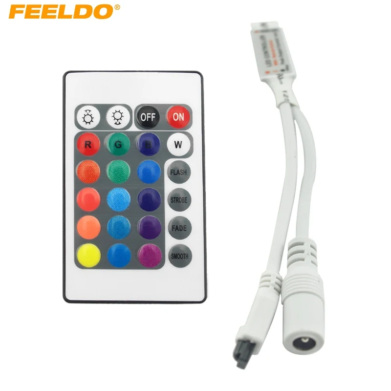 FEELDO 10Set Car 5-24V 6A Mini RGB LED IR Wireless Controller with 24 Keys RGB Remote Control for LED Light Bar Lamp 24 Modes
FEELDO 10Set Car 5-24V 6A Mini RGB LED IR Wireless Controller with 24 Keys RGB Remote Control for LED Light Bar Lamp 24 Modes