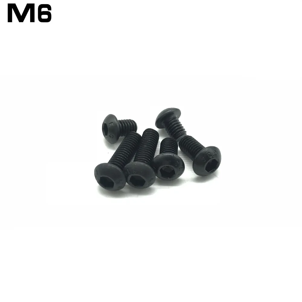 10Pcs M6 Alloy Steel Screws Hex Socket Round Head Cap Black Screw Furniture Fastener Bolt M6x8mm~50mm 10.9 Level
10Pcs M6 Alloy Steel Screws Hex Socket Round Head Cap Black Screw Furniture Fastener Bolt M6x8mm~50mm 10.9 Level
