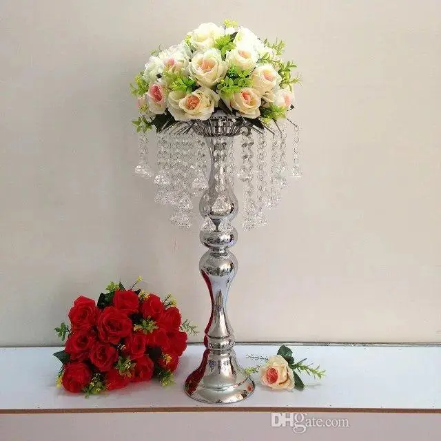 Wedding Tabletop Vase Silver with Crystal Dangles Metal Flower Stand Decorative Flowers Wedding Decoration Home Decoration
Wedding Tabletop Vase Silver with Crystal Dangles Metal Flower Stand Decorative Flowers Wedding Decoration Home Decoration