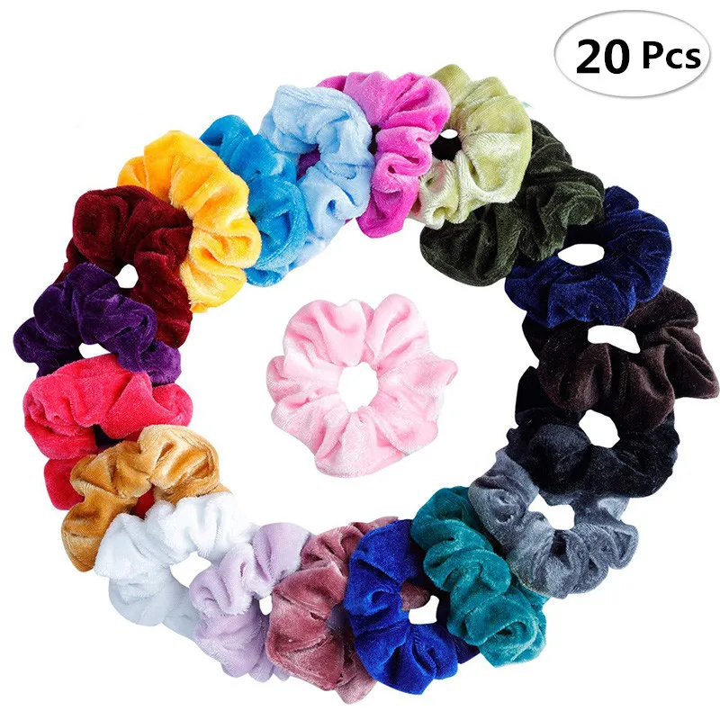 20 Pcs/Set Vintage Hair Scrunchies Stretchy Velvet Scrunchie Pack Women Elastic Hair Bands Girl Headwear Solid Rubber Hair Ties
20 Pcs/Set Vintage Hair Scrunchies Stretchy Velvet Scrunchie Pack Women Elastic Hair Bands Girl Headwear Solid Rubber Hair Ties