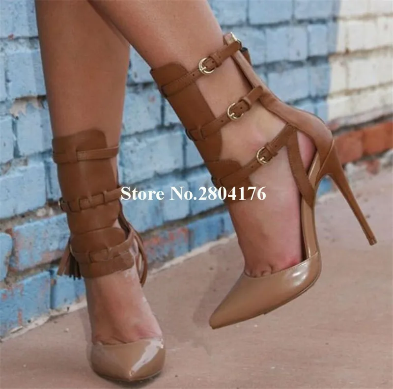 Women Fashion Pointed Toe Black Brown Stiletto Heel Pumps Ankle Wrap Super High Heels Knight Gladiator Shoes Dress Shoes
Women Fashion Pointed Toe Black Brown Stiletto Heel Pumps Ankle Wrap Super High Heels Knight Gladiator Shoes Dress Shoes