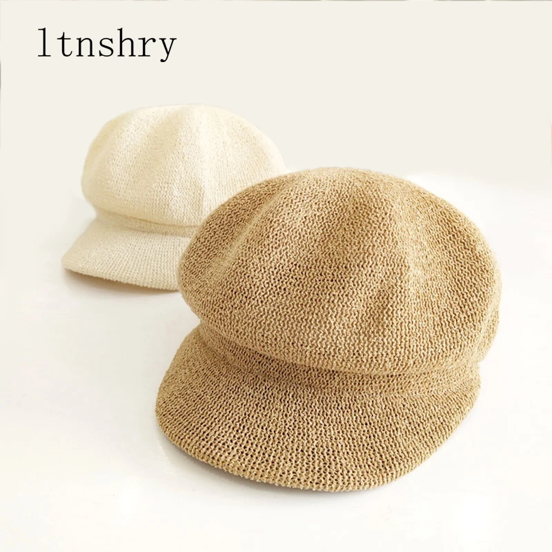 New Summer Artist Straw Paper Beret Hat For Women Sun hat Visor Breathable Cap Outdoor Casual Painter Boinas Newsboy Hat
New Summer Artist Straw Paper Beret Hat For Women Sun hat Visor Breathable Cap Outdoor Casual Painter Boinas Newsboy Hat