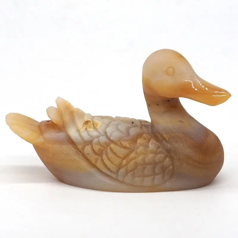 Duck Figurine Natural Gemstone Agate Carved Quartz Reiki Healing Home Ornament 4.17"
Duck Figurine Natural Gemstone Agate Carved Quartz Reiki Healing Home Ornament 4.17"