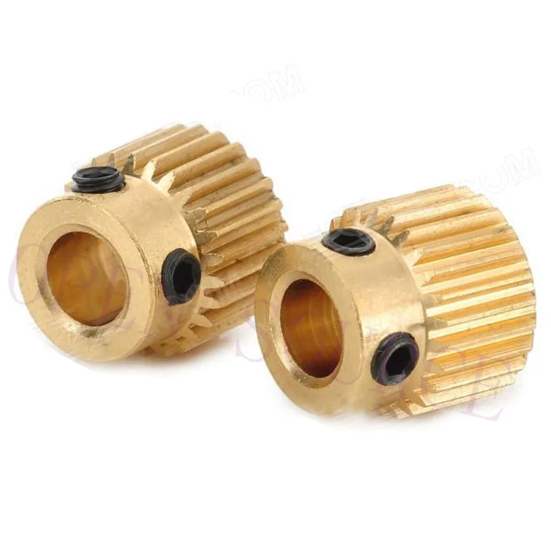5pc / lot Brass or Stainless steel Extruder Gear 26 Teeth Inner hole diameter 5mm With M3 Screw For 3D Printer Free Shipping
5pc / lot Brass or Stainless steel Extruder Gear 26 Teeth Inner hole diameter 5mm With M3 Screw For 3D Printer Free Shipping