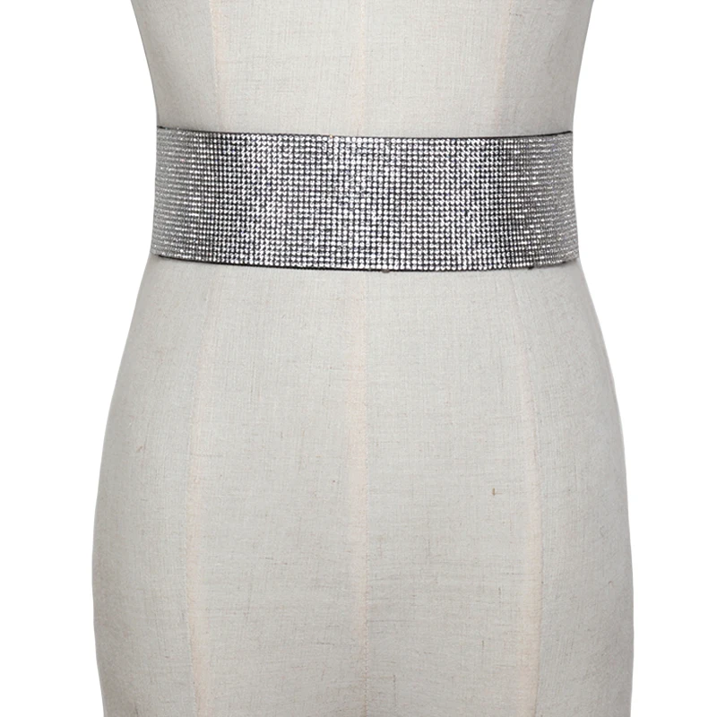 New Beautiful Rhinestones Crystal Women's wide Belt Girdle metal Button Elastic Band Dress bride Belts Elegant Waist Female
New Beautiful Rhinestones Crystal Women's wide Belt Girdle metal Button Elastic Band Dress bride Belts Elegant Waist Female
